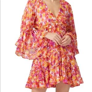 MISA Los Angeles - Yasemin Dress in Coral Floral 🌸
